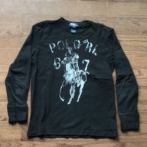 Ralph Lauren Boys Long Sleeve Graphic Tee Size S